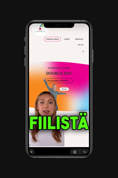 Puhelin näyttämässä AI-lyhytvideota